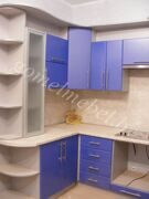 синяя угловая кухня